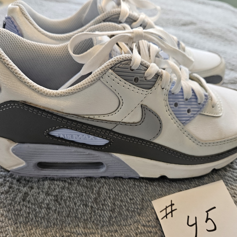 Nike Air Max White and Light Gray Shoes